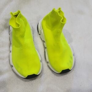 Balenciaga Kids Bright Yellow Sock Sneakers